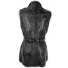 KOŽENÁ dámská černá vesta s páskem L