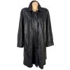 KOŽENÝ dámský černý kabát Cimmy Pelle XXL