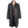 KOŽENÝ dámský černý kabát Cimmy Pelle XXL