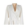Vlněný dámský bílý kabát na zavazování ZARA XL