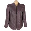 KOŽENÁ dámská fialová bunda na zip GERRY WEBER XXL