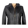 KOŽENÁ dámská černá bunda na zip L