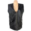 KOŽENÁ dámská černá vesta na zip Michel M