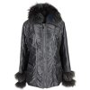 Dámská šedá bunda s pravou kožešinou LUO LUO  M*