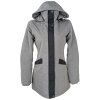 Dámský šedý zateplený kabát s kapucí Alpine Pro S