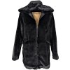 aDámský černý plyšový kabátek s kapucí ONLY M