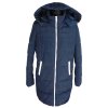 Dámský modrý prošívaný kabát s kapucí  MSHLL GIRLS  L*