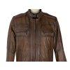 KOŽENÁ pánská hnědá bunda na zip Fer Leather L