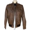 KOŽENÁ pánská hnědá bunda na zip Fer Leather L