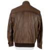 KOŽENÁ pánská hnědá bunda na zip Fer Leather L