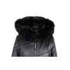 Dámský prošívaný černý kabát s kapucí ANORAC S, XXL