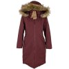 Dámský vínový kabát s kapucí WOOX 40