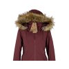 Dámský vínový kabát s kapucí WOOX 40