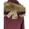 Dámský vínový kabát s kapucí WOOX 40