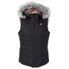Dámská černá prošívaná vesta s kapucí Alpine Pro L