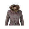 Péřový dámský prošívaný kabát s pravou kožešinou Anorac 40