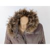Péřový dámský prošívaný kabát s pravou kožešinou Anorac 40