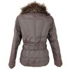 Péřový dámský prošívaný kabát s pravou kožešinou Anorac 40