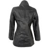KOŽENÝ dámský černý kabát na zip M4123