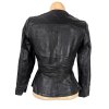 KOŽENÁ dámská černá bunda na zip Mango M