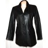 KOŽENÝ dámský měkký černý kabát vel. L 2