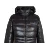 Péřový dámský černý prošívaný kabát s kapucí HANNAH 36