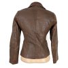 KOŽENÉ dámské hnědé zateplené sako 34
