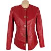 KOŽENÁ dámská červená bunda B&J M