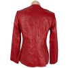 KOŽENÁ dámská červená bunda B&J M