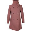 Vlněný (70%) dámský růžový kabát Prego (vlna, kašmír) 38