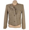 Dámské béžové tvídové sako MANGO M