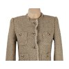 Dámské béžové tvídové sako MANGO M