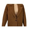 Vlněný (65%) dámský karamelový kabát Mango S