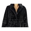 Dámský černý plyšový kožíšek 44