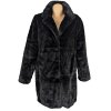 Dámský černý plyšový kožíšek 44