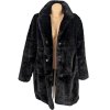 Dámský černý plyšový kožíšek 44