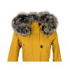 Dámská žlutá zimní hořčicová parka s kapucí ONLY S
