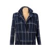 Dámský modrý kostkovaný kabát Marks&Spencer  L