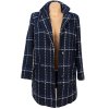 Dámský modrý kostkovaný kabát Marks&Spencer  L