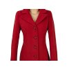 Vlněný (50%) dámský zimní červený kabát Adrianno Damianii 10/38