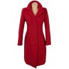 Vlněný (50%) dámský zimní červený kabát Adrianno Damianii 10/38