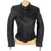 KOŽENÁ dámská černá bunda na zip GIPSY XS/S