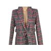 Dámský kostkovaný kabát s páskem Orsay 34