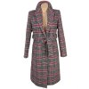 Dámský kostkovaný kabát s páskem Orsay 34
