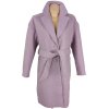 Vlněný dámský fialový oversize kabát s páskem Orsay 40