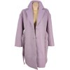 Vlněný dámský fialový oversize kabát s páskem Orsay 40