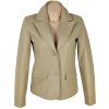 KOŽENÉ dámské béžové sako S