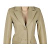 KOŽENÉ dámské béžové sako S