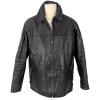 KOŽENÁ pánská černá zateplená bunda na zip K CERO 54
