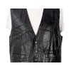 KOŽENÁ pánská černá vesta XL